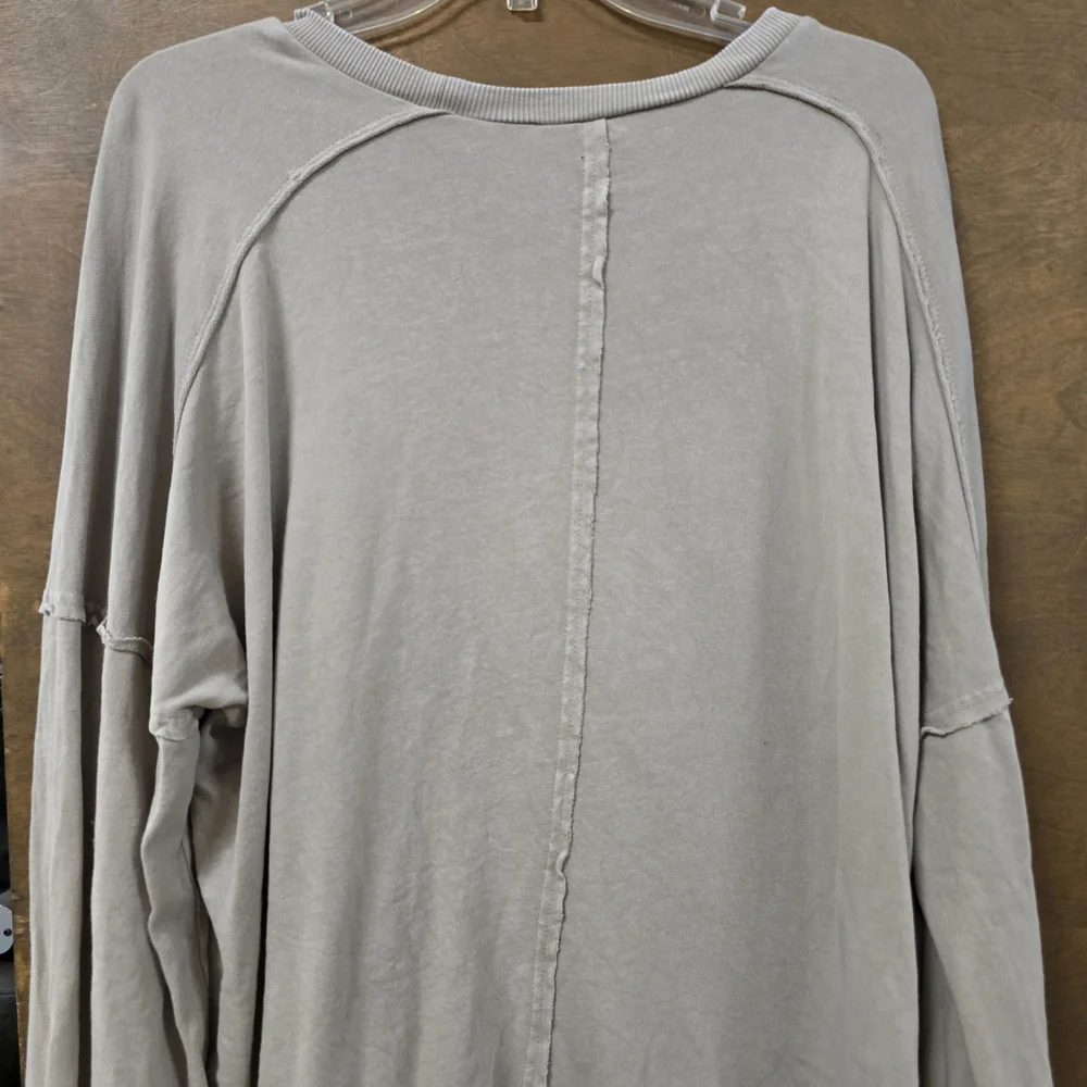 Easel Taupe Peace Sign Sweatshirt - Picture 3 of 3